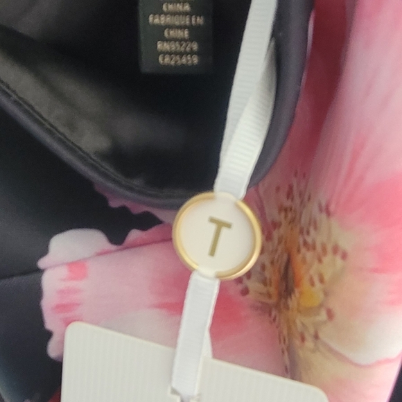 Ted Baker Polayo Berry Sundae Asymmetric Dress Floral One-Shoulder Dress US Sz 8 - Picture 8 of 11